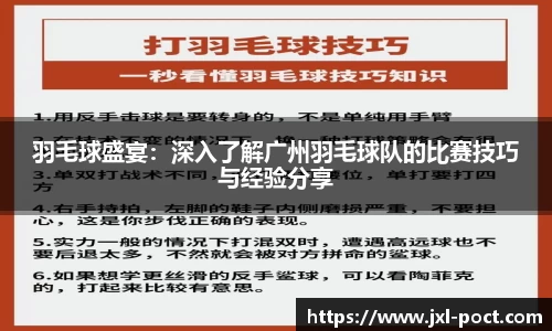 羽毛球盛宴：深入了解广州羽毛球队的比赛技巧与经验分享